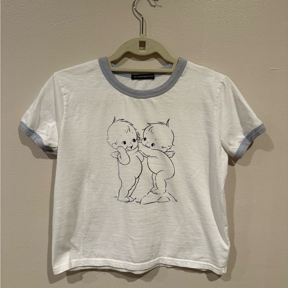Tops - Brandy Melville White Baby Tee